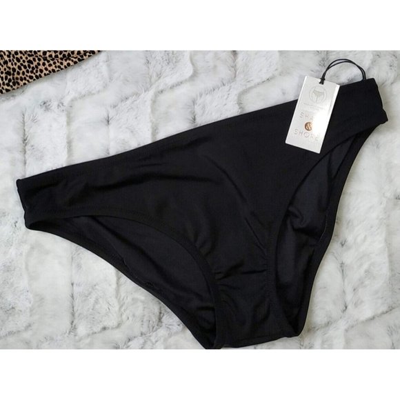 SHADE & SHORE NWT Black Hipster Bikini Bottoms sz Large L Swimwear - Picture 2 of 2
